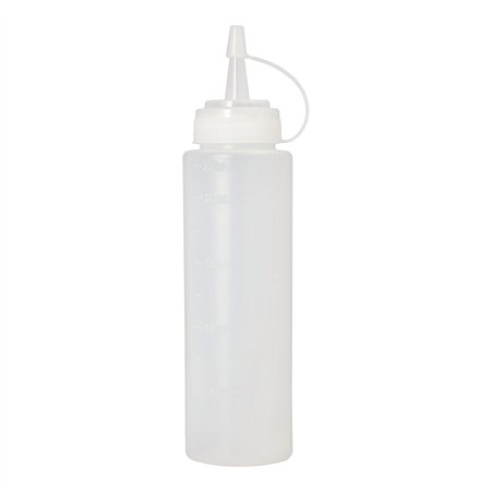 Knijpflessen PE rond 230ml Ø 4,5cm x 18,5cm Transparant
