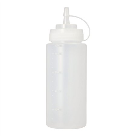 Knijpflessen PE rond 450ml Ø 6,5cm x 19,5cm Transparant