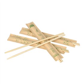 Eetstokjes Hout ASIA rond 19,5cm per stuk verpakt
