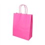 Draagtassen Papier 28cm x 22cm x 10cm Roze met gedraaid handvat