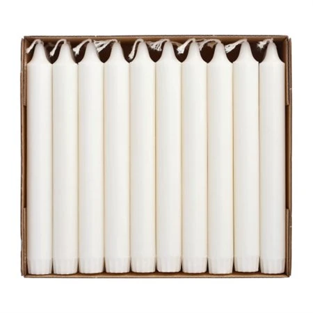 Kroonkaarsen Ø 2,2cm x 20cm Wit van 100% stearine