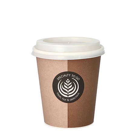 Drinkbekers Karton met deksels PS To Go 0,2 l Ø 8cm x 9,1cm