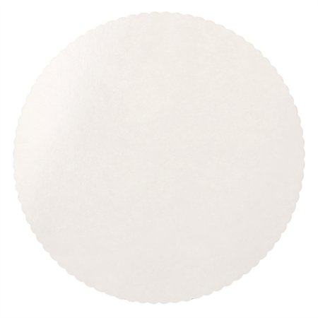 Taartranden Karton rond Ø 28cm Wit gecoat met kartel rand - Horecavoordeel.com