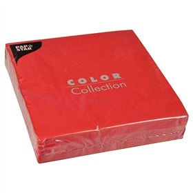 Servetten 2-laags 1/4 vouw 40cm x 40cm Rood - Horecavoordeel.com