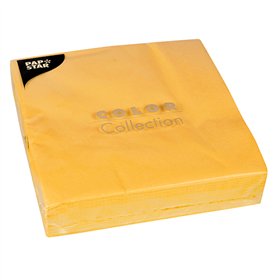 Servetten 2-laags 1/4 vouw 40cm x 40cm Geel