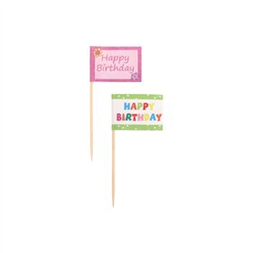 Decoprikkers 8cm Happy Birthday