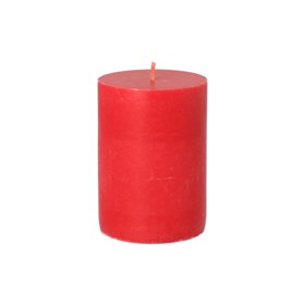 Stompkaars Ø 70mm x 100mm Rood van 100% stearine volledig gekleurd - Horecavoordeel.com