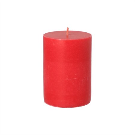 Stompkaars Ø 70mm x 100mm Rood van 100% stearine volledig gekleurd