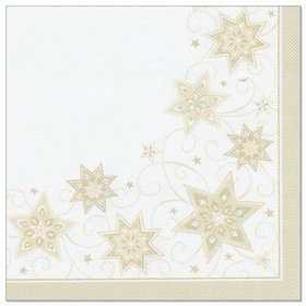 Servetten ROYAL Collection 1/4 vouw 40cm x 40cm Champagne Just Stars