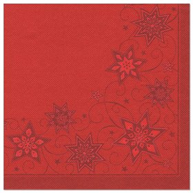Servetten ROYAL Collection 1/4 vouw 40cm x 40cm Rood Just Stars