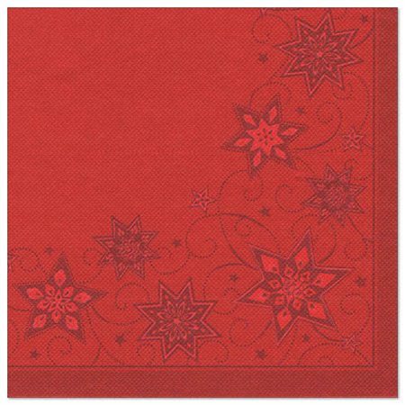 Servetten ROYAL Collection 1/4 vouw 40cm x 40cm Rood Just Stars