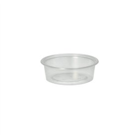 Sausbakjes PP rond 50ml Ø 7,1cm x 2,4cm Transparant - Horecavoordeel.com