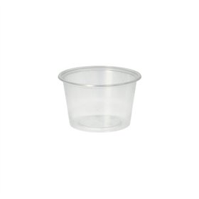 Sausbakjes PP rond 100ml Ø 7,1cm x 4,3cm Transparant - Horecavoordeel.com