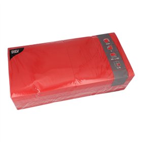Servetten 3-laags 1/4 vouw 40cm x 40cm Rood - Horecavoordeel.com