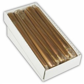 Kandelaarkaarsen Ø 2,2cm x 25cm Goud los verpakt - Horecavoordeel.com