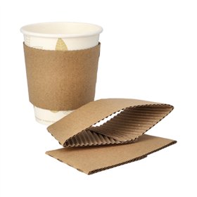 Bandenrol voor grip en isolatie To Go Ø 7,3cm x 5,8cm Bruin - Horecavoordeel.com