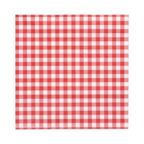 Servetten 3-laags 1/4 vouw 33cm x 33cm Rood Vichy Karo - Horecavoordeel.com