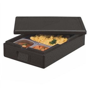 Transportboxen EPP 60cm x 40cm x 18cm Zwart Gastro-Norm 1/1 - Horecavoordeel.com