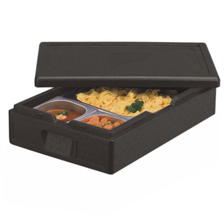 Transportboxen EPP 60cm x 40cm x 18cm Zwart Gastro-Norm 1/1 - Horecavoordeel.com