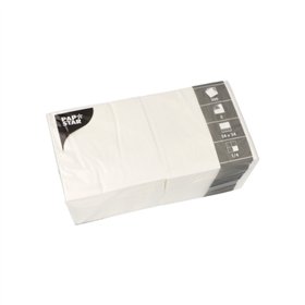 Servetten 3-laags 1/4 vouw 24cm x 24cm Wit