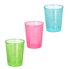 Borrelglazen PS 4 cl Ø 4,2cm x 5,2cm kleuren assortiment