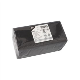 Servetten 2-laags 1/4 vouw 20cm x 20cm Zwart Point to Point