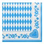 Servetten 3-laags 1/4 vouw 40cm x 40cm Beiers Blauw - Horecavoordeel.com