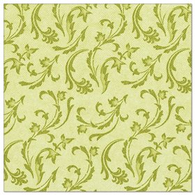 Servetten ROYAL Collection 1/4 vouw 40cm x 40cm Olijfgroen Damascato - Horecavoordeel.com