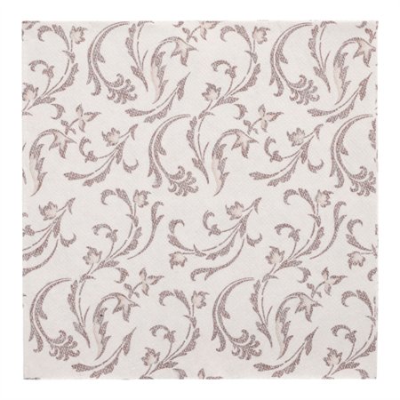 Servetten ROYAL Collection 1/4 vouw 40cm x 40cm Bruin Damascato