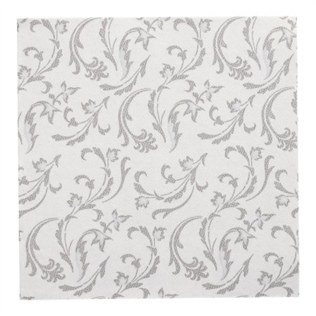 Servetten ROYAL Collection 1/4 vouw 40cm x 40cm Grijs Damascato