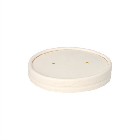 Deksel voor soepbeker Karton To Go rond Ø 9,9cm Wit - Horecavoordeel.com
