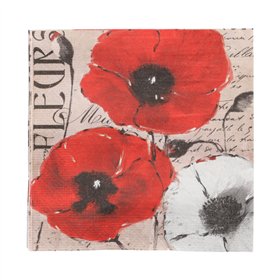 Servetten 3-laags 1/4 vouw 33cm x 33cm Colette