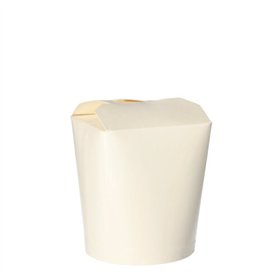 Wokbox Snackbox To Go rechthoekig 550ml 10cm x 8,5cm x 7,5cm Wit