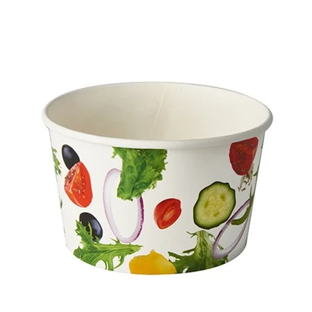 Saladebakken Karton To Go 600ml Ø 12,5cm x 7,5cm Salad - Horecavoordeel.com