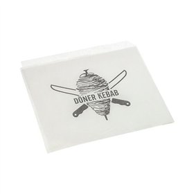 Döner Kebab zakjes 16cm x 16cm Wit vetwerend - Horecavoordeel.com