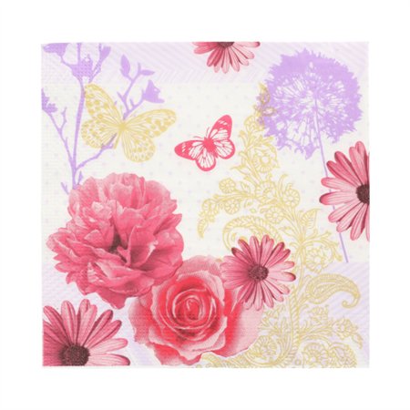 Servetten 3-laags 1/4 vouw 33cm x 33cm Charlene