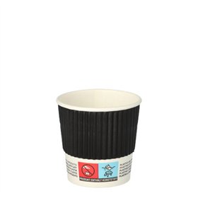 Drinkbekers Karton To Go 0,1 l Ø 6cm x 6cm Ripple Wall - Horecavoordeel.com
