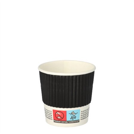Drinkbekers Karton To Go 0,1 l Ø 6cm x 6cm Ripple Wall