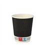 Drinkbekers Karton To Go 0,2 l Ø 8cm x 9cm Ripple Wall