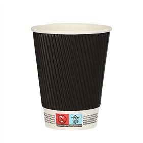 Drinkbekers Karton To Go 0,3 l Ø 9cm x 11cm Ripple Wall