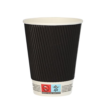 Drinkbekers Karton To Go 0,3 l Ø 9cm x 11cm Ripple Wall