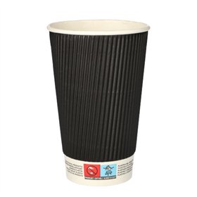 Drinkbekers Karton To Go 0,4 l Ø 9cm x 13,7cm Ripple Wall