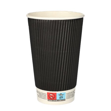 Drinkbekers Karton To Go 0,4 l Ø 9cm x 13,7cm Ripple Wall