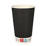 Drinkbekers Karton To Go 0,4 l Ø 9cm x 13,7cm Ripple Wall