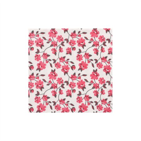 Servetten 3-laags 1/4 vouw 25cm x 25cm Fuchsia Milleflora - Horecavoordeel.com