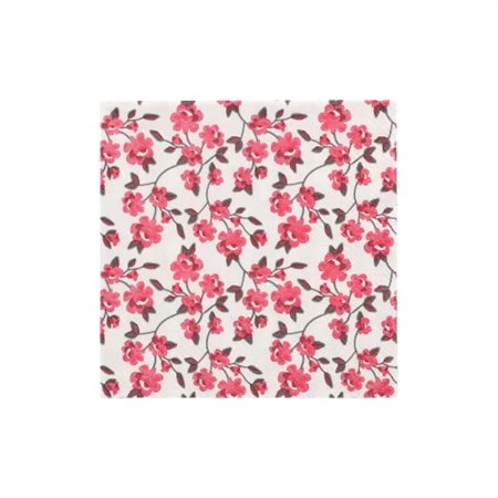 Servetten 3-laags 1/4 vouw 25cm x 25cm Fuchsia Milleflora - Horecavoordeel.com