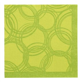 Servetten ROYAL Collection 1/4 vouw 40cm x 40cm Lime Bubbles - Horecavoordeel.com