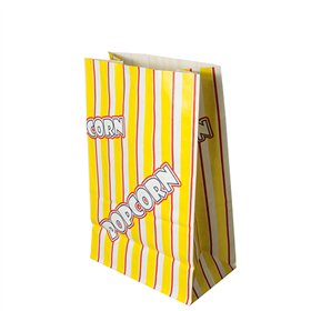 Popcorn zak Ersatz Papier 2,5 l 22cm x 14cm x 8cm Popcorn vetwerend - Horecavoordeel.com
