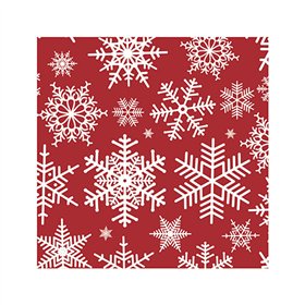 Servetten 3-laags 1/4 vouw 25cm x 25cm Snöstjärnor