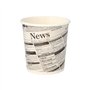 Snackbekers Karton To Go rond 470ml Ø 9,9cm x 9,9cm Newsprint